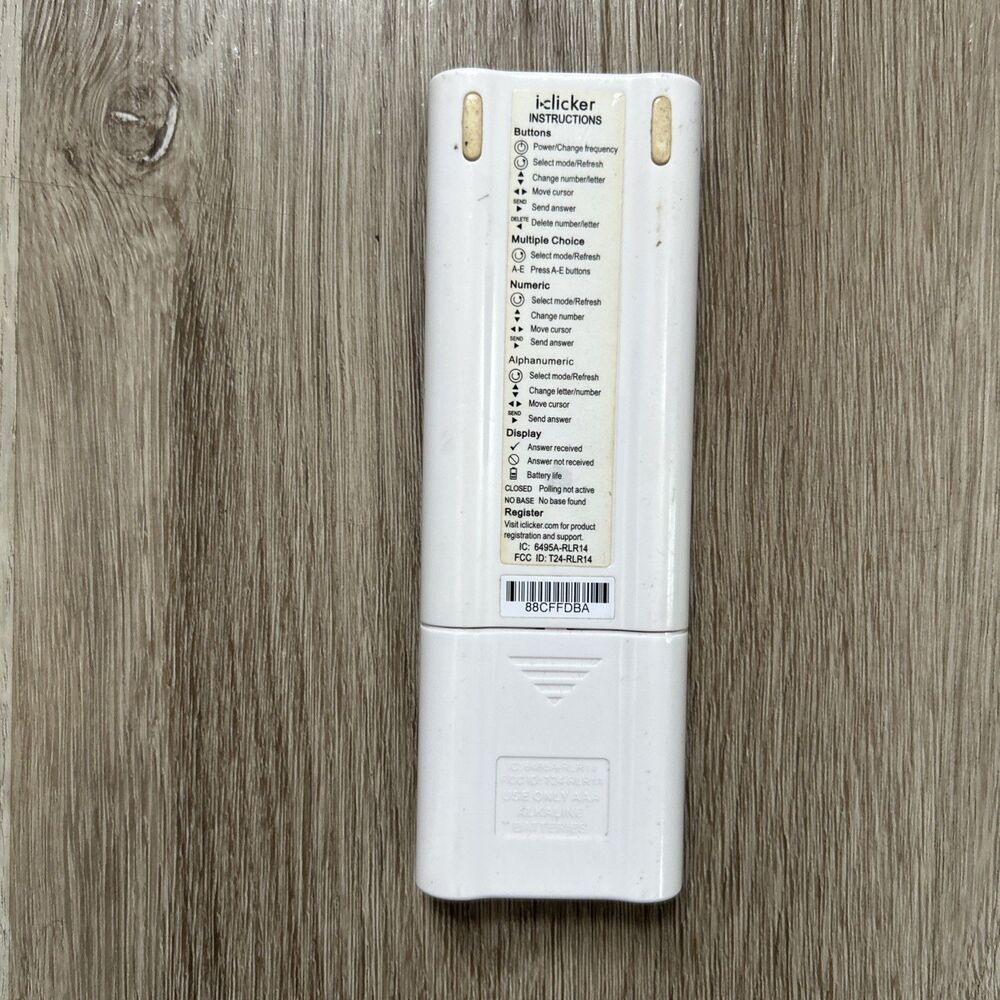 iClicker 2 Student Response Remote Control Classroom Tested Working w/ Batteries - Picture 4 of 5